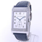 Jaeger-LeCoultre Reverso Duo Day Night Q270854 Steel Silver & Black Dial - Front View by Jaeger-LeCoultre