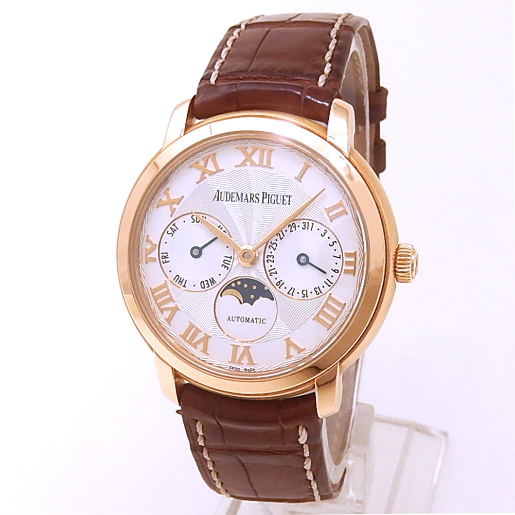 Audemars Piguet Jules Audemars Day & Date 26250OR.OO.A088CR.01 18k Rose Gold Silver Dial - Front View by Audemars Piguet