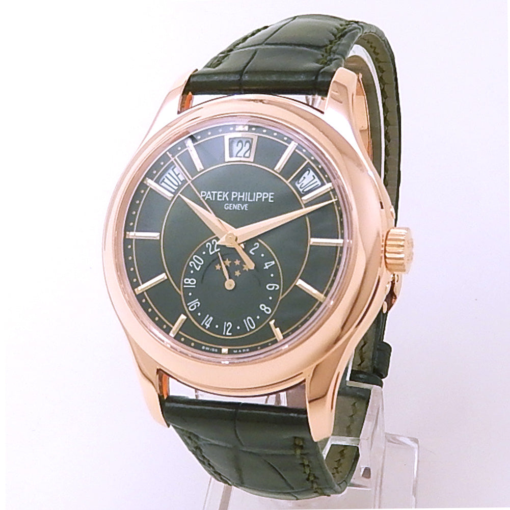 Patek Philippe Complications Annual Calendar 5205R-011 18k Rose Gold Green Dial 1 Patek Philippe Complications Annual Calendar 5205R-011 18k Rose Gold Green Dial - Front View by Patek Philippe
