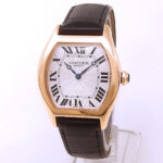 Cartier Tortue W1536851 18k Rose Gold Silver Dial - Front View by Cartier